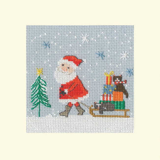 Delivery by Sledge Cross Stitch Christmas Card Kit by Bothy Threads