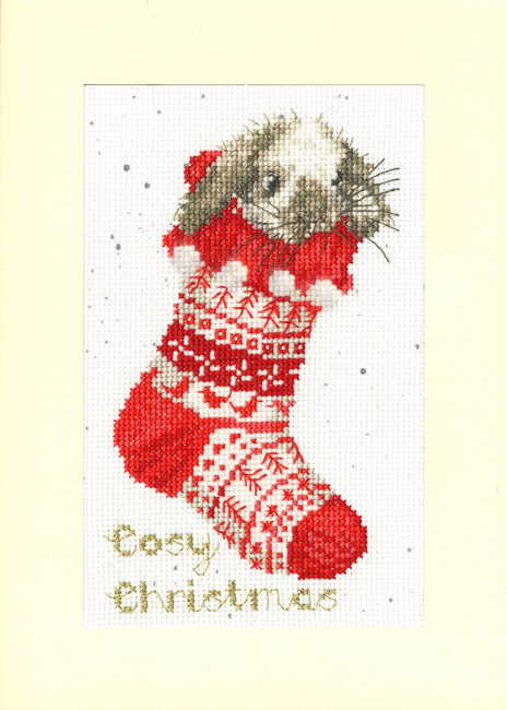 Cosy Christmas Cross Stitch Christmas Card Kit by Bothy Threads
