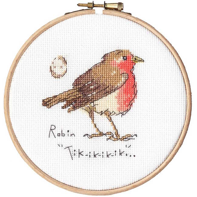 Little Robin Cross Stitch Kit By Bothy Threads