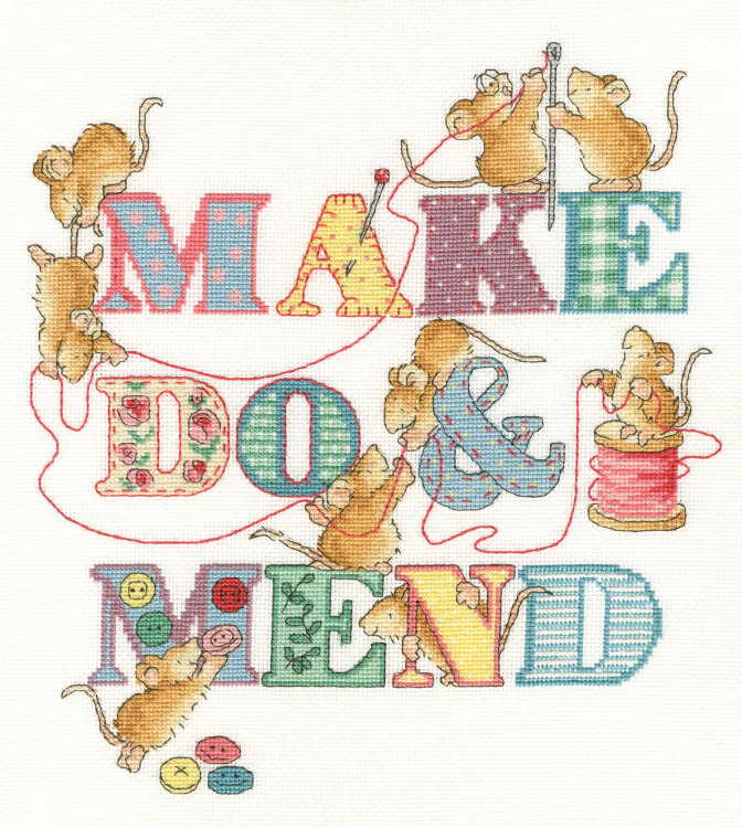 Make Do and Mend Cross Stitch Kit By Bothy Threads