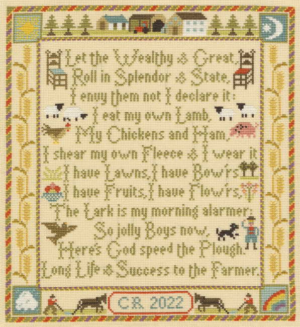 The Farmer's Prayer Sampler Cross Stitch Kit By Bothy Threads