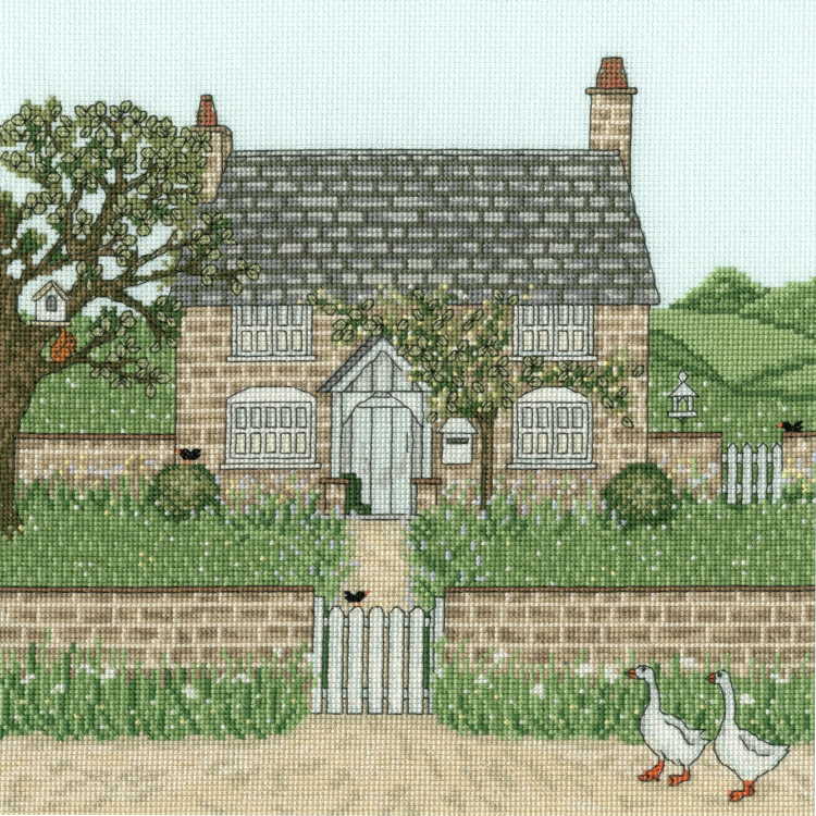 Gardener's Cottage Cross Stitch Kit By Bothy Threads