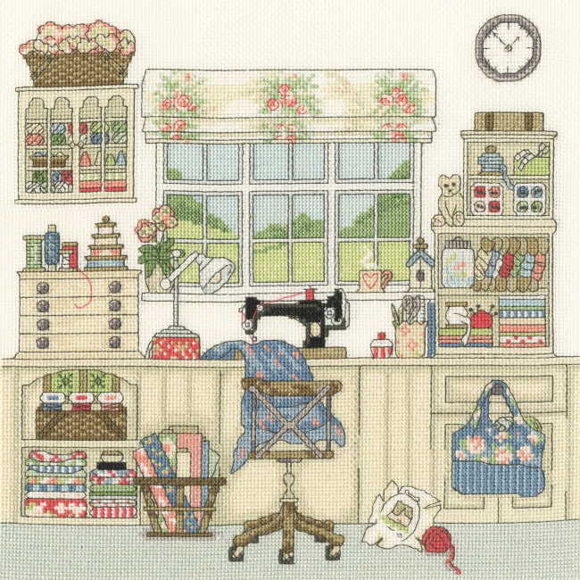 My Sewing Room Cross Stitch Kit By Bothy Threads