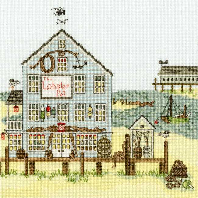 New England The Lobster Pot Cross Stitch Kit By Bothy Threads