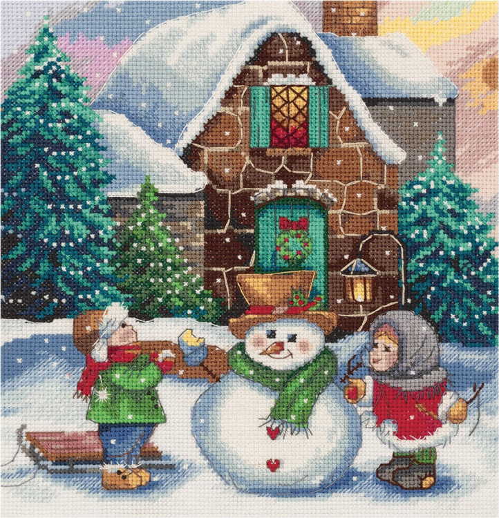 Winter Scene Cross Stitch Kit by PANNA