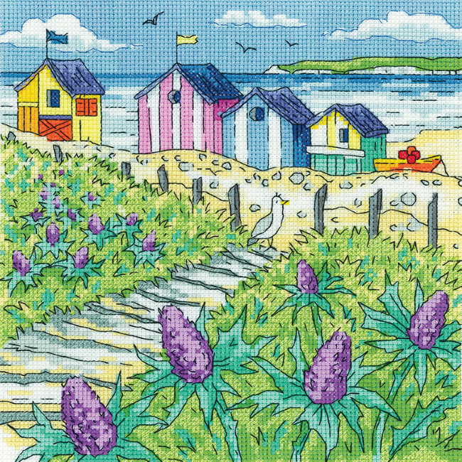 Sea Holly Shore Cross Stitch Kit by Heritage Crafts