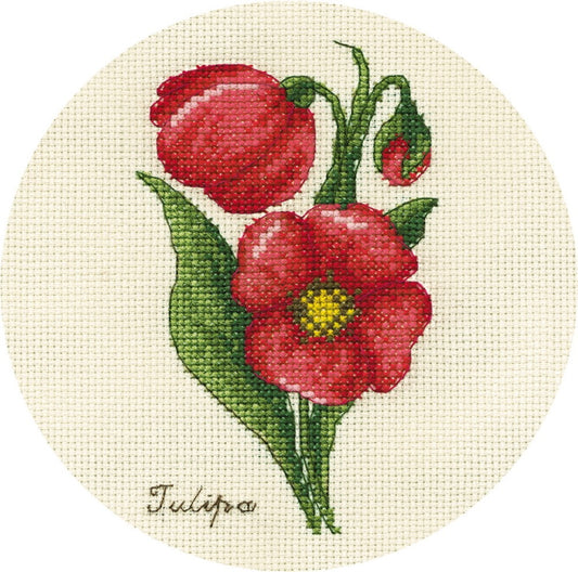 Small Bunch of Tulips Cross Stitch Kit by PANNA