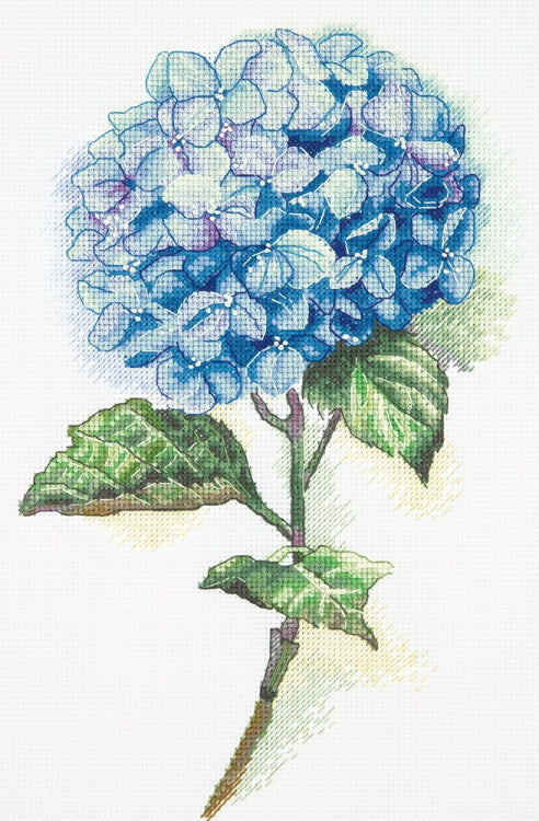 Blue Hydrangea Cross Stitch Kit by PANNA