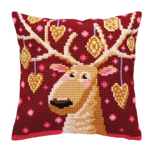 Christmas Gingerbreads Printed Cross Stitch Cushion Kit by Collection D'Art