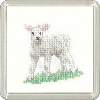 Lamb Cross Stitch Coaster Kit by Heritage Crafts