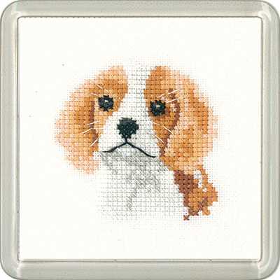 Spaniel Puppy Cross Stitch Coaster Kit by Heritage Crafts