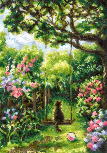 Garden Swing Cross Stitch Kit By RIOLIS