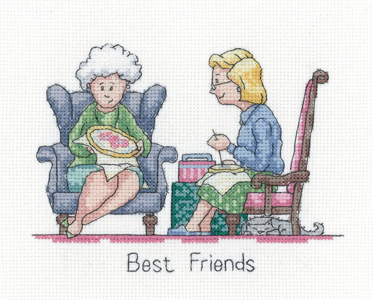 Best Friends Cross Stitch Kit by Heritage Crafts