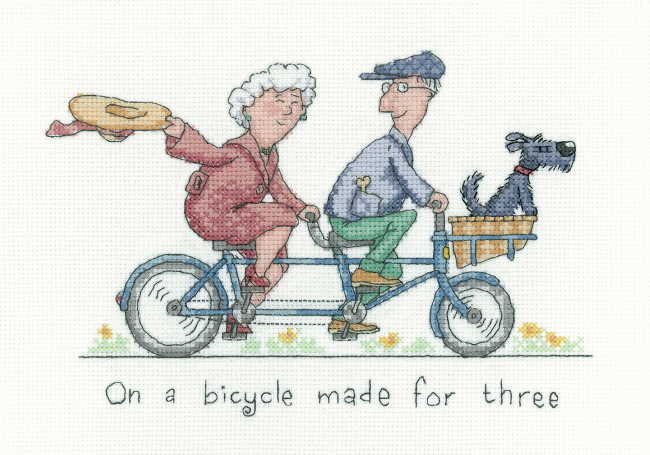 On A Bicycle Made For Three Cross Stitch Kit by Heritage Crafts