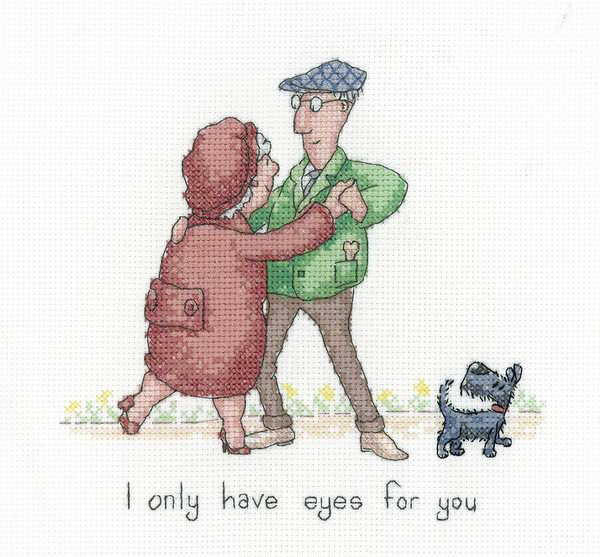 I Only Have Eyes for You Cross Stitch Kit by Heritage Crafts