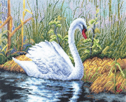 White Swan Cross Stitch Kit by PANNA