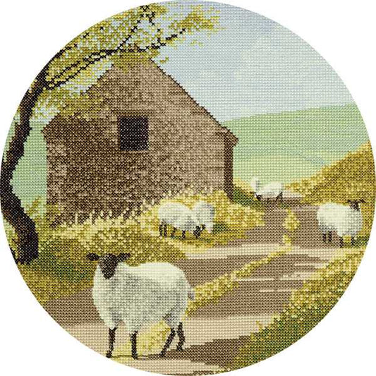 Sheep Track Cross Stitch Kit by Heritage Crafts