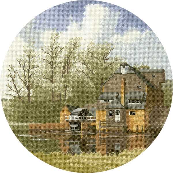 Water Mill Cross Stitch Kit by Heritage Crafts