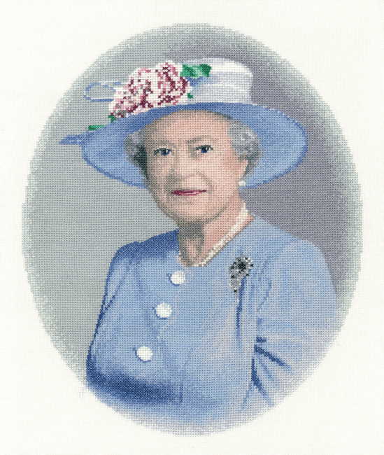 Queen Elizabeth II Cross Stitch Kit by Heritage Crafts
