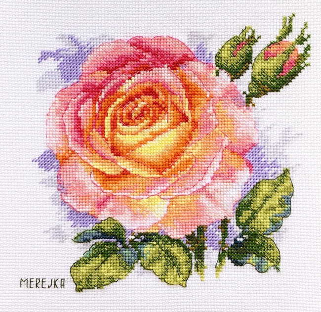 Rose Cross Stitch Kit by Merejka
