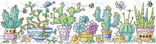Cactus Garden Cross Stitch Kit by Heritage Crafts