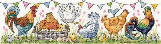 Chicken Run Cross Stitch Kit by Heritage Crafts
