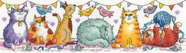 Cat Show Cross Stitch Kit by Heritage Crafts