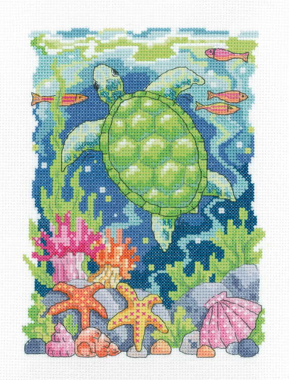 Turtle Cross Stitch Kit by Heritage Crafts