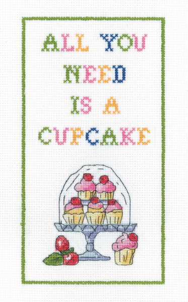 Cupcake Cross Stitch Kit by Heritage Crafts