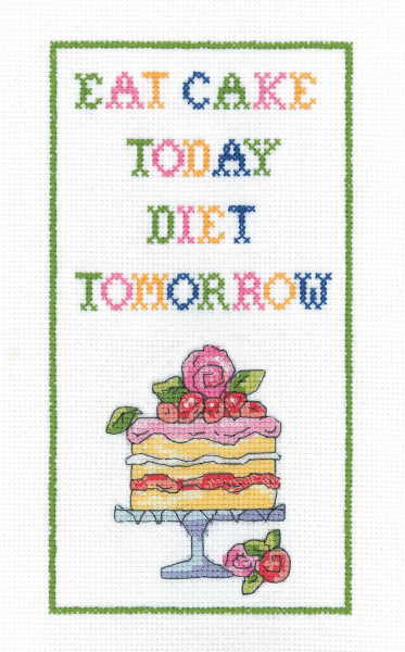 Diet Tomorrow Cross Stitch Kit by Heritage Crafts