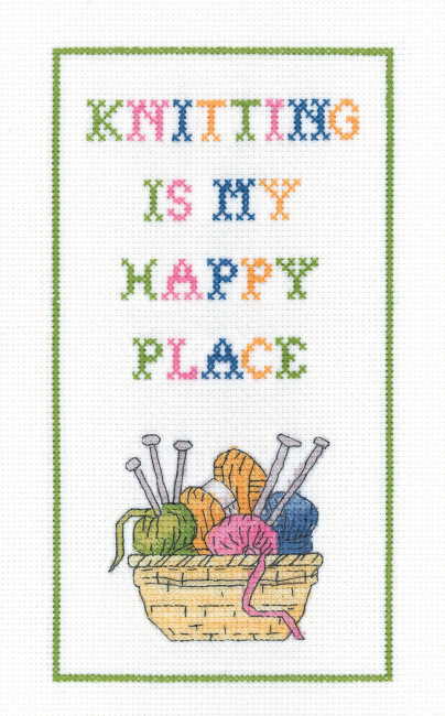 Happy Knitting Cross Stitch Kit by Heritage Crafts