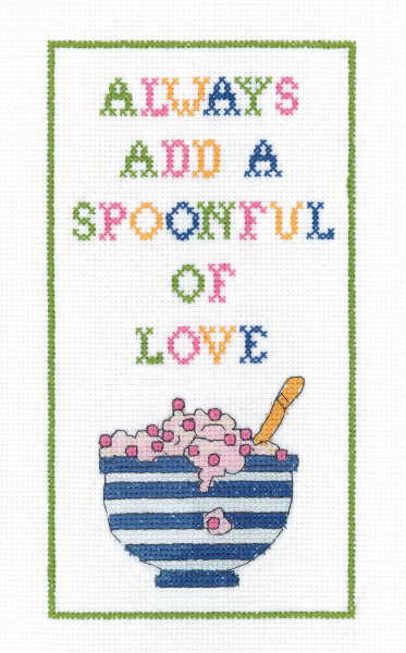 Spoonful of Love Cross Stitch Kit by Heritage Crafts
