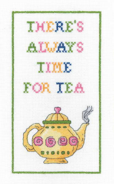 Time for Tea Cross Stitch Kit by Heritage Crafts