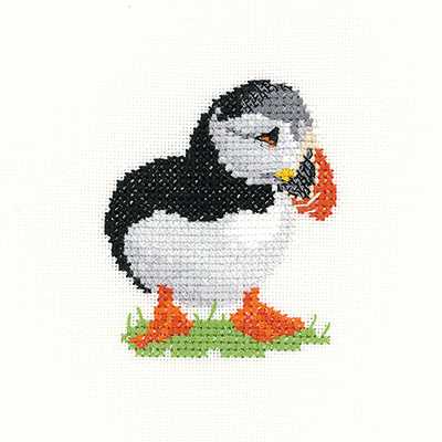 Puffin Cross Stitch Kit by Heritage Crafts