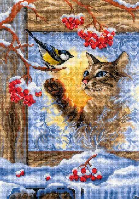 Meeting at the Window Cross Stitch Kit By RIOLIS
