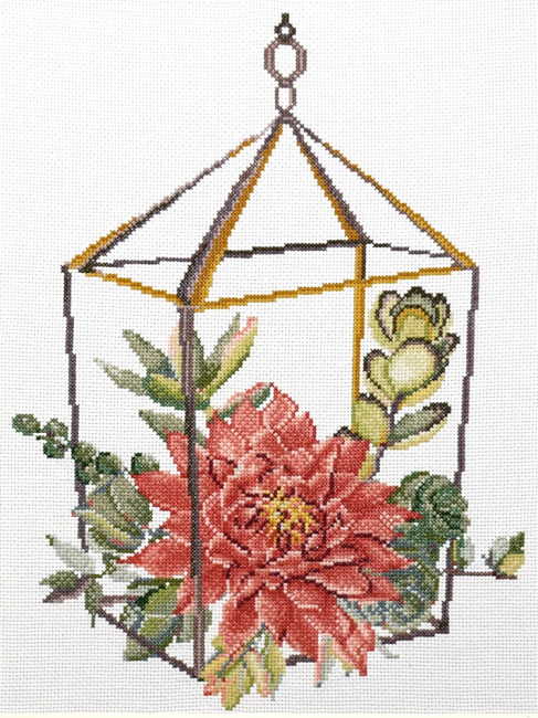 Succulent Garden Printed Cross Stitch Kit by Needleart World