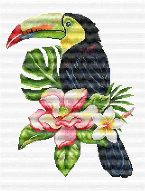 Toucan Look Out Printed Cross Stitch Kit by Needleart World