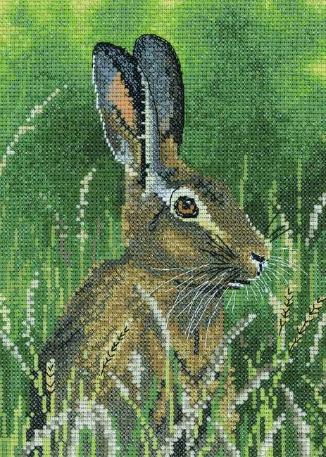 Hare Cross Stitch Kit by Heritage Crafts
