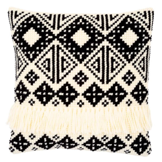 Ethnic Print Printed Cross Stitch Cushion Kit by Vervaco
