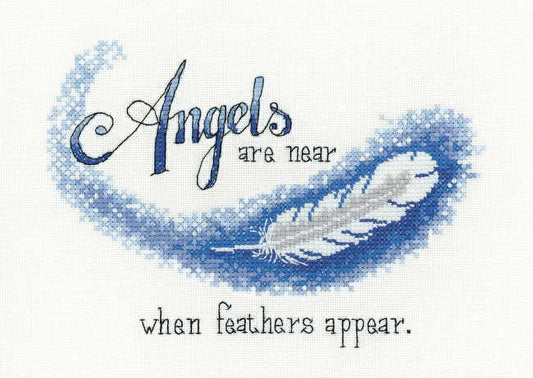 Angels are Near Cross Stitch Kit by Heritage Crafts
