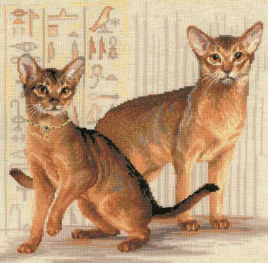 Abyssinian Cats Cross Stitch Kit By RIOLIS