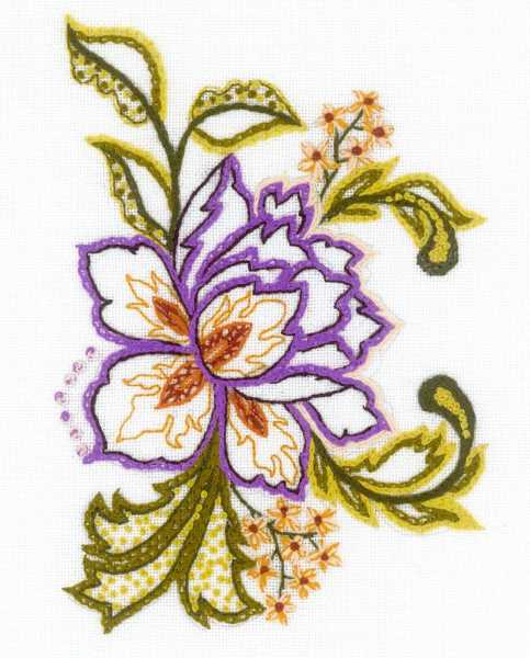 Flower Sketch Embroidery Kit By RIOLIS
