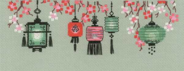 Lanterns Cross Stitch Kit By RIOLIS