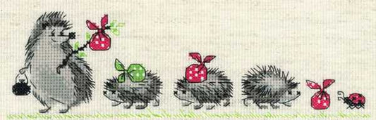 Hedgehogs Cross Stitch Kit By RIOLIS
