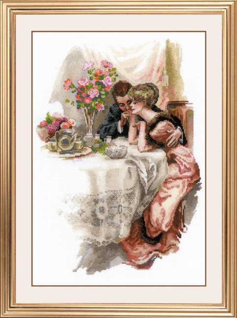 First Evening in their Own Home Cross Stitch Kit By RIOLIS