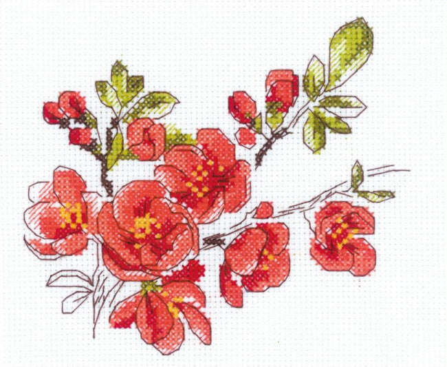 Branch of Cydonia Cross Stitch Kit By RIOLIS
