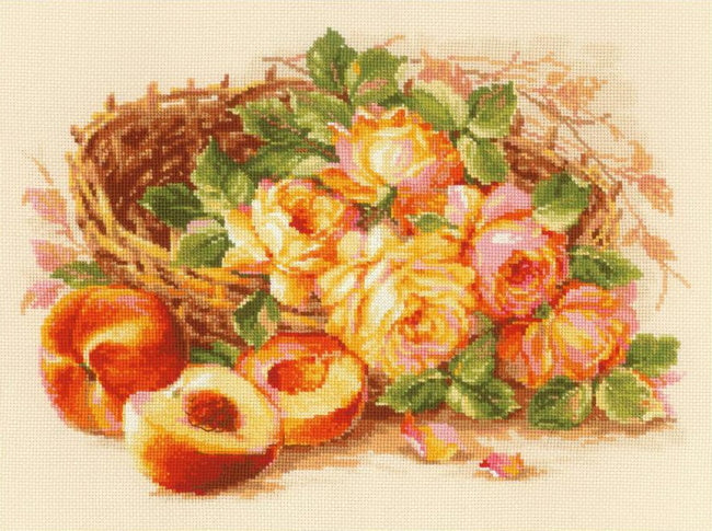 Juicy Peach Cross Stitch Kit By RIOLIS