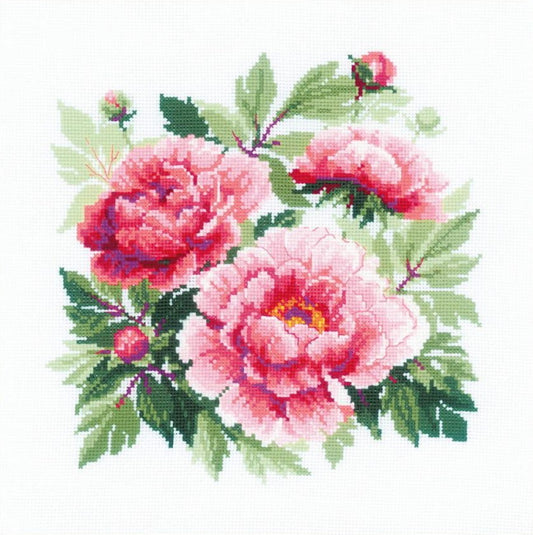 Tree Peony Cross Stitch Kit By RIOLIS