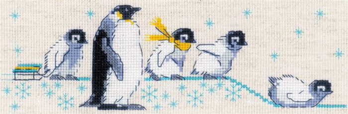 Penguins Cross Stitch Kit By RIOLIS