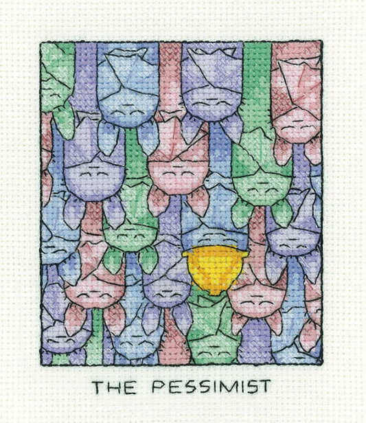 The Pessimist Cross Stitch Kit by Heritage Crafts